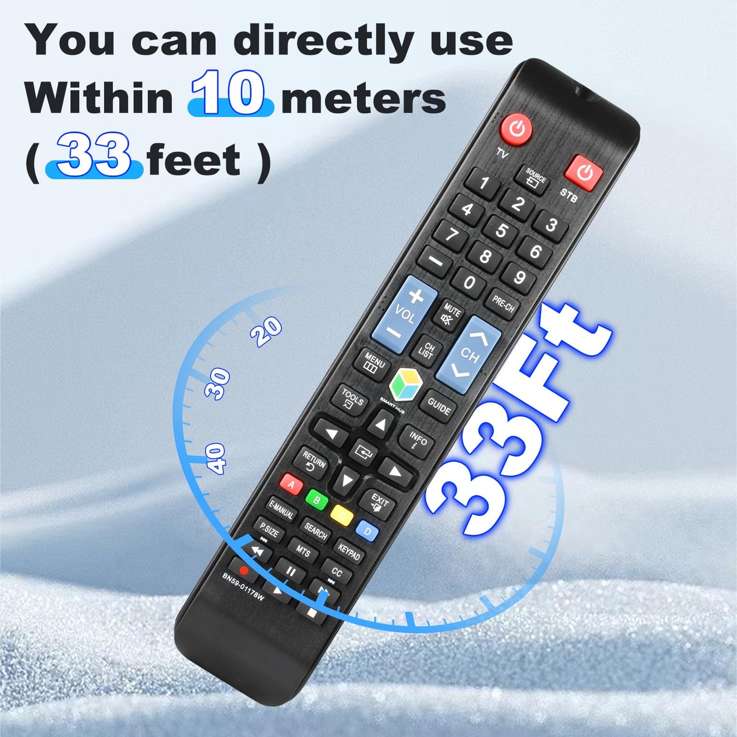 BN59-01178W for Samsung tv Remote UN32H5203 UN40H5203 UN55HU6830 UN55HU6830F UN55HU6830FXZA UN46H5203 UN50H5203 UN32H5203AF UN40H5203AF UN46H5203AF