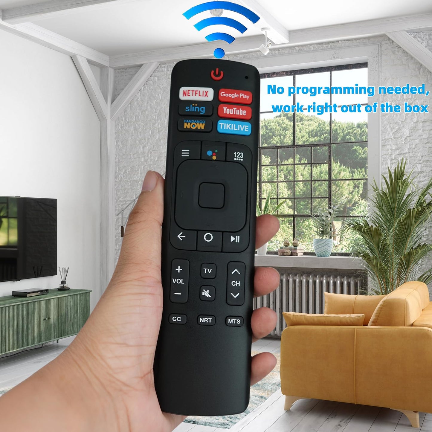 Replacement Remote Control ERF3A69 Compatible for Sharp/Hisense Android Smart TV sub ERF3A69S ERF3A69 ERF3B69S ERF3B69 ERF3R69H ERF3I69H ERF3N69H