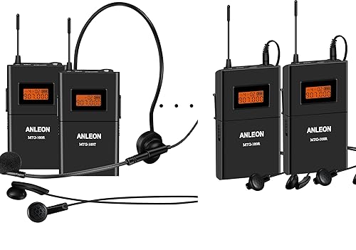 Anleon MTG100 902mhz-927mhz Tour Guide Wireless System Church System (1 Transmitter and 10 Receivers)