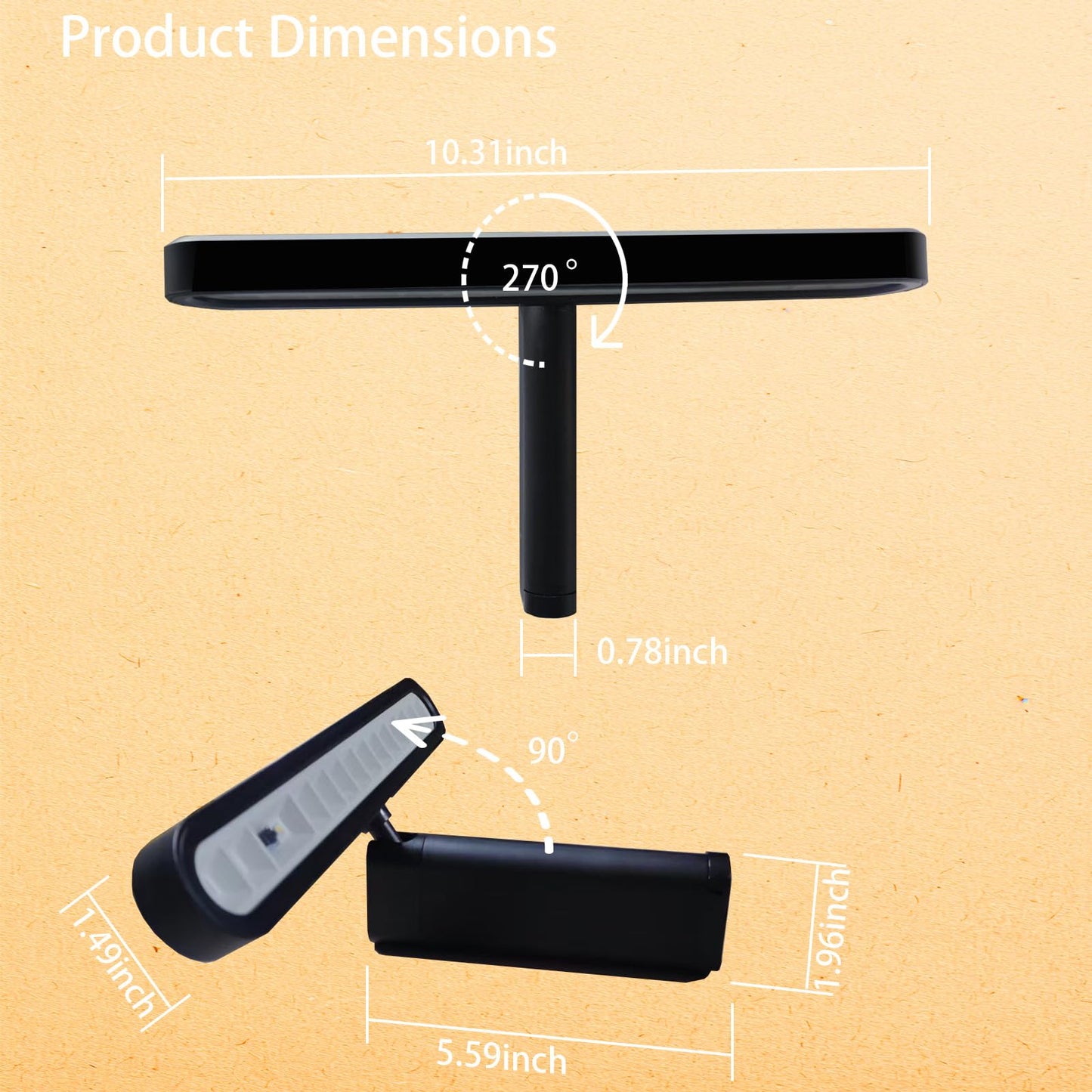 Picture Lights for Wall Battery Operated 4800mAh, 10inch Rechargeable Display Light with Remote/Rotatable, Dimmable/3CCT LED Art Cordless Lamp