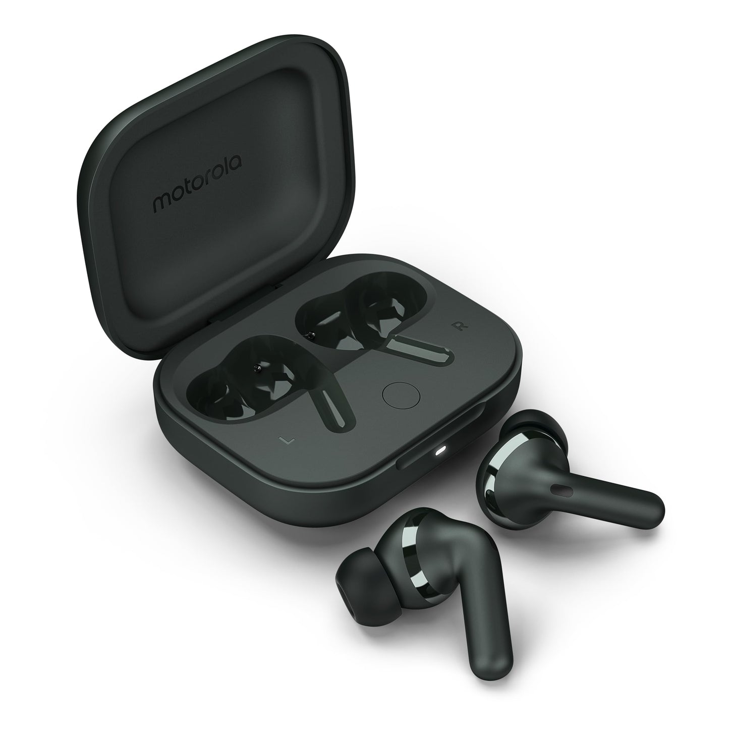 Motorola Moto Buds+ Headphones with Sound by Bose, Dual Dynamic Drivers and Optimal Resolution Sound, Dolby Head Tracking and Dolby Atmos, Dynamic…