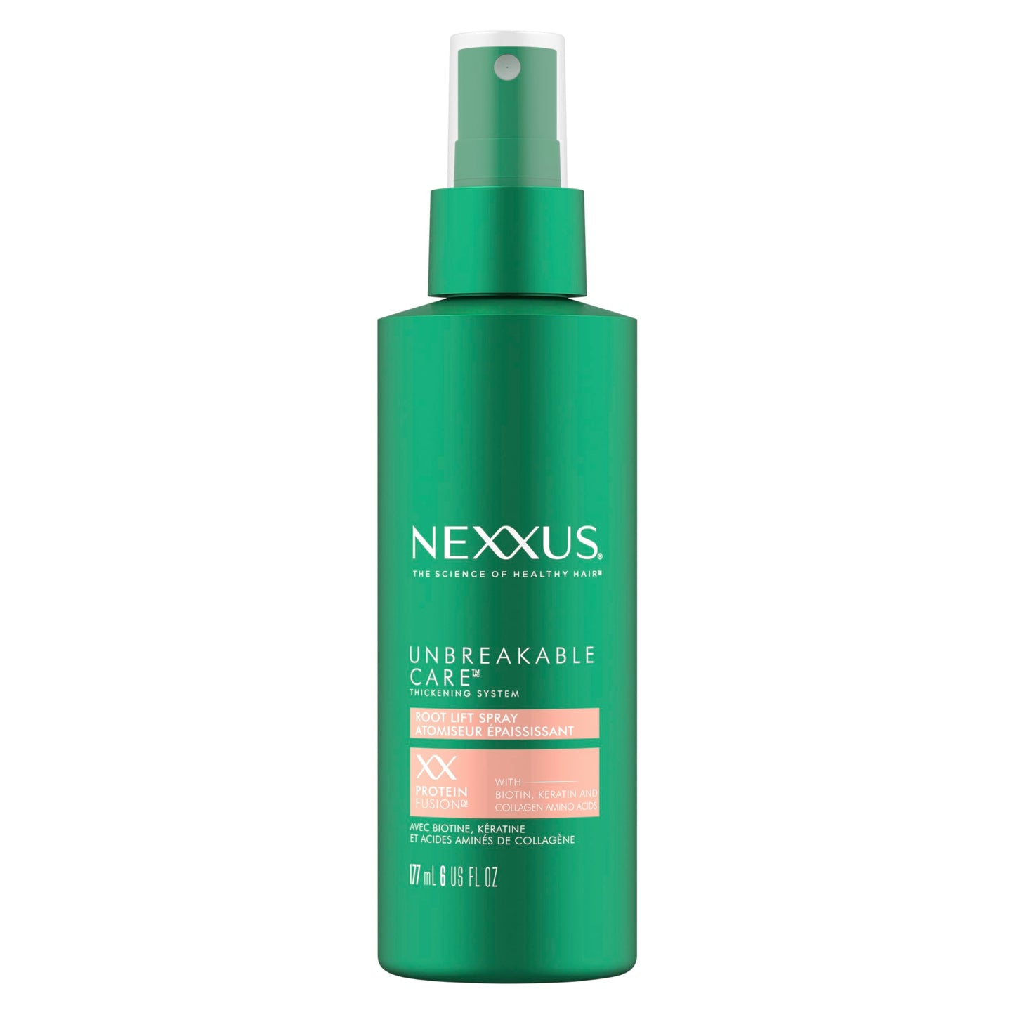 Nexxus Root Lift Thickening Spray Unbreakable Care with ProteinFusion Blend of Biotin, Keratin & Collagen Amino Acids, 6 oz