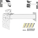 FINXRoll 30cm/11.8” Security Camera Mount Bracket with L-Shaped Adapter Plate, Indoor Outdoor Heavy Duty CCTV Bracket for Dual Cameras/Solar Panel/LED