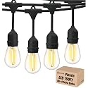 DAMAING LED Outdoor String Lights 150FT,Shatterproof IP65 2 Pack x 75Ft Patio Lights for Heavy Duty Hanging Lights Waterproof,Outdoor Edison String