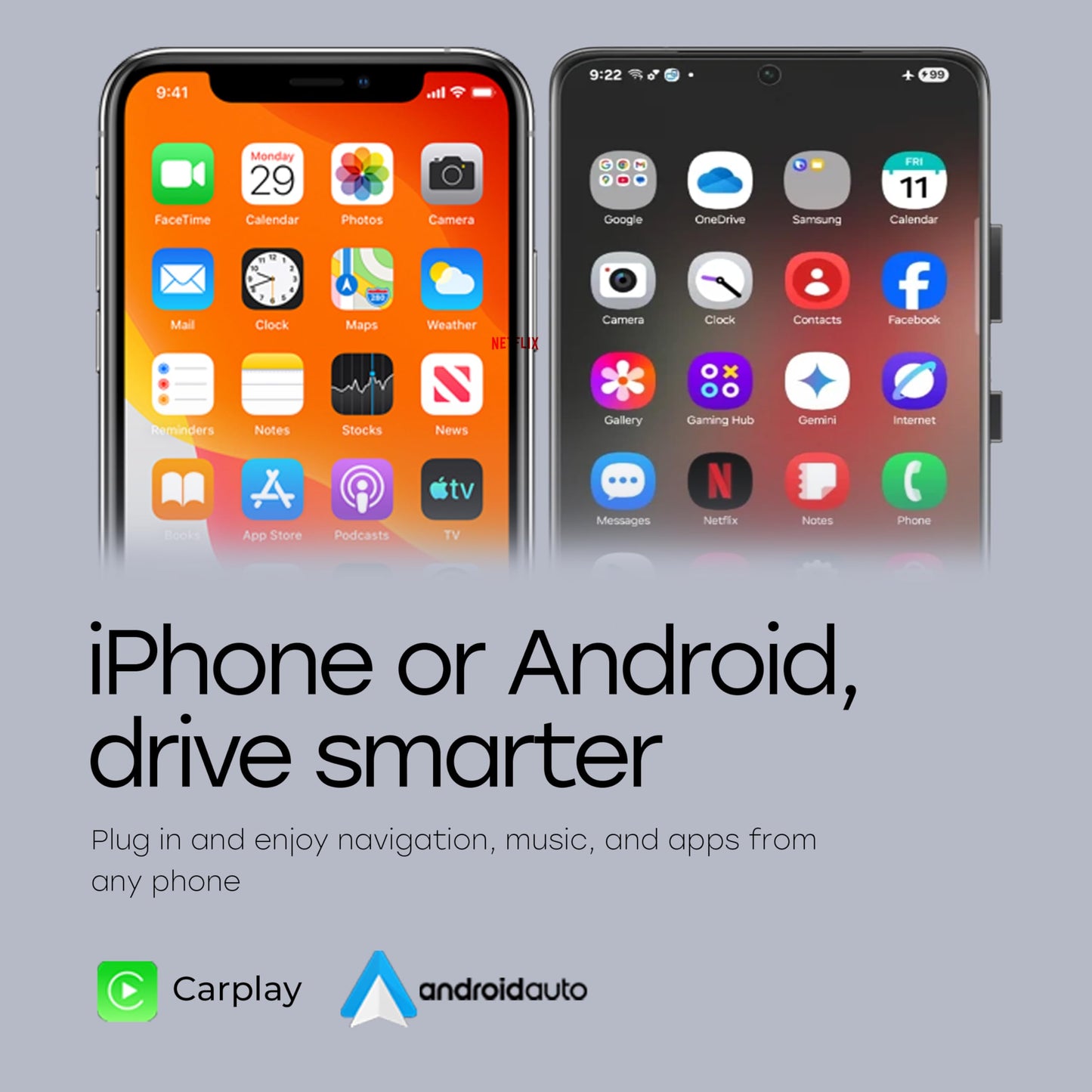 Kempro Wireless CarPlay & Android Auto Adapter, 2026 Upgraded Chipset, 2-in-1 Plug & Play Dongle, Wired to Wireless Converter, USB-A/USB-C, Auto