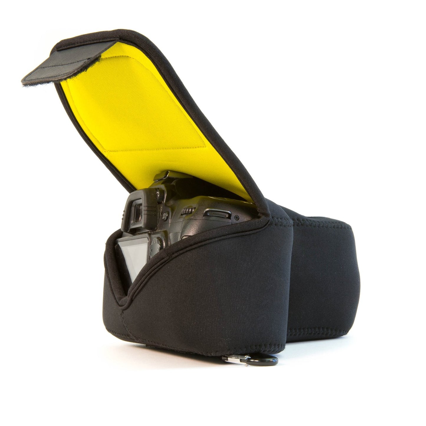 MegaGear MG088 Nikon D3500, D3300, D3400, D5100, D5200, D5300, D5500, D5600 (18-55 mm) Ultra Light Neoprene Camera Case, Black insade Yellow, PU