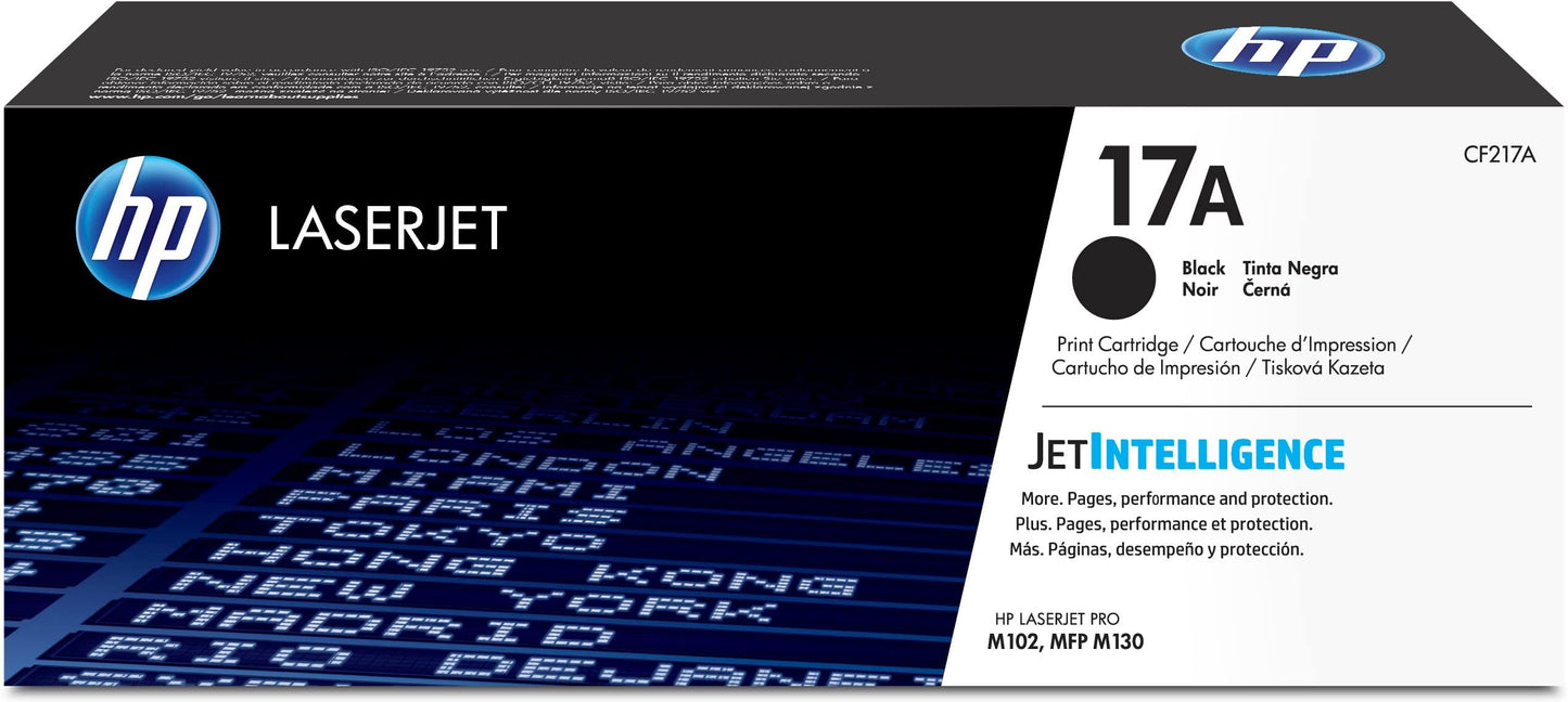 HP 17A Black Toner Cartridge | Works LaserJet Pro M102 Series, LaserJet Pro MFP M130 Series | CF217A