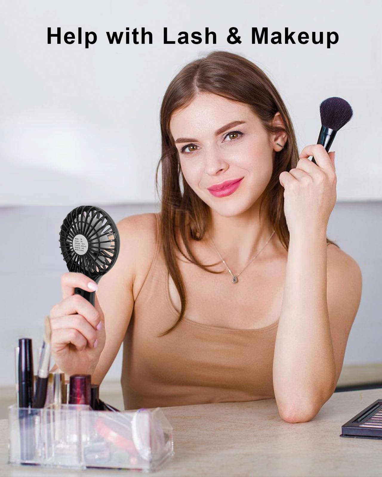 TriPole Handheld Mini Fan Battery Operated Small Personal Portable Fans Speed Adjustable USB Rechargeable Fan for Kids Girls Women Men Home Office