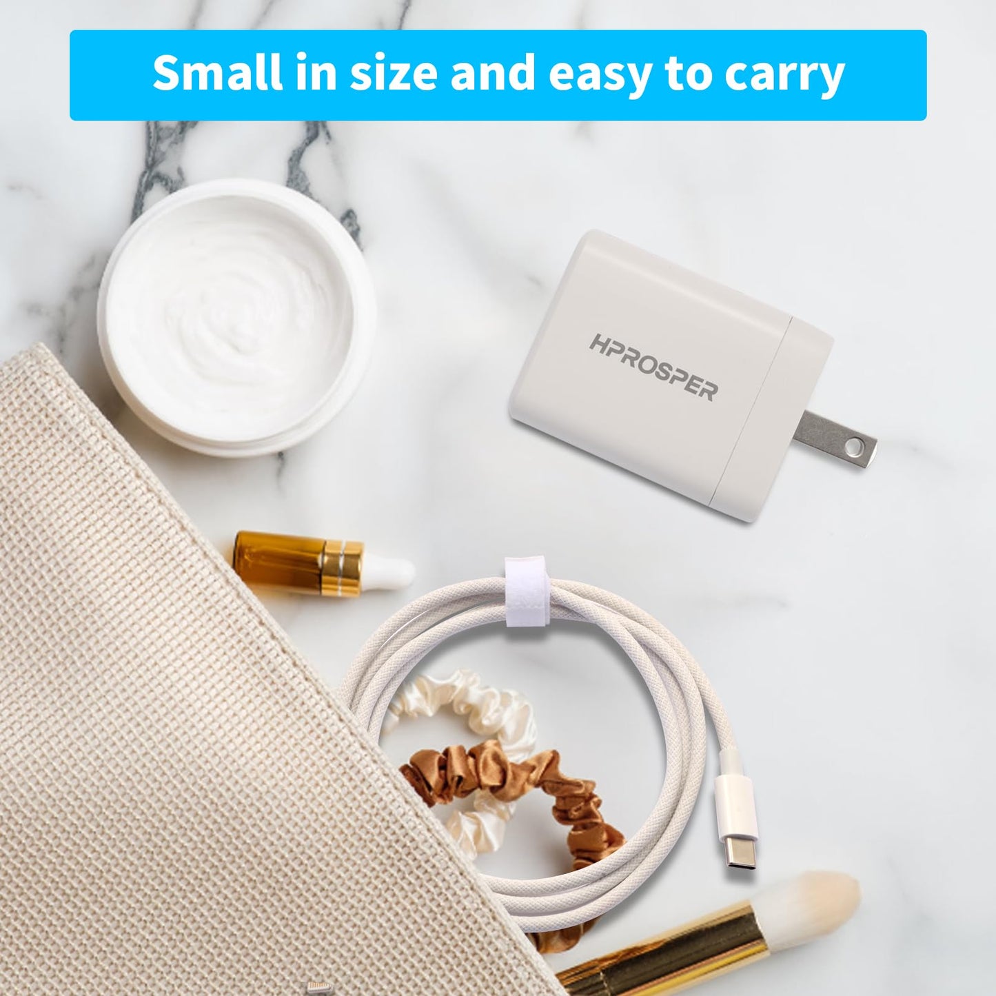 [2-in-1 Cable] 35W Dual Port ipad Charger, PD USB-C & QC3.0 Wall Charger with 3ft Cable for iPhone 17/16/15 Pro Max/Plus, iPad, Samsung, AirPods - 7X