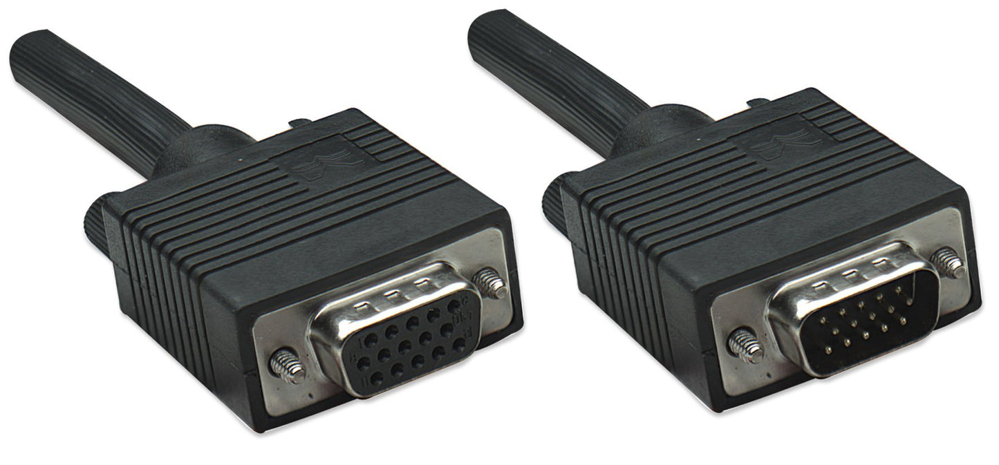 MANHATTAN SVGA Extension Cable HD 15 M - HD 15 (Female) 4.5 M (15 Ft.) Black 310345