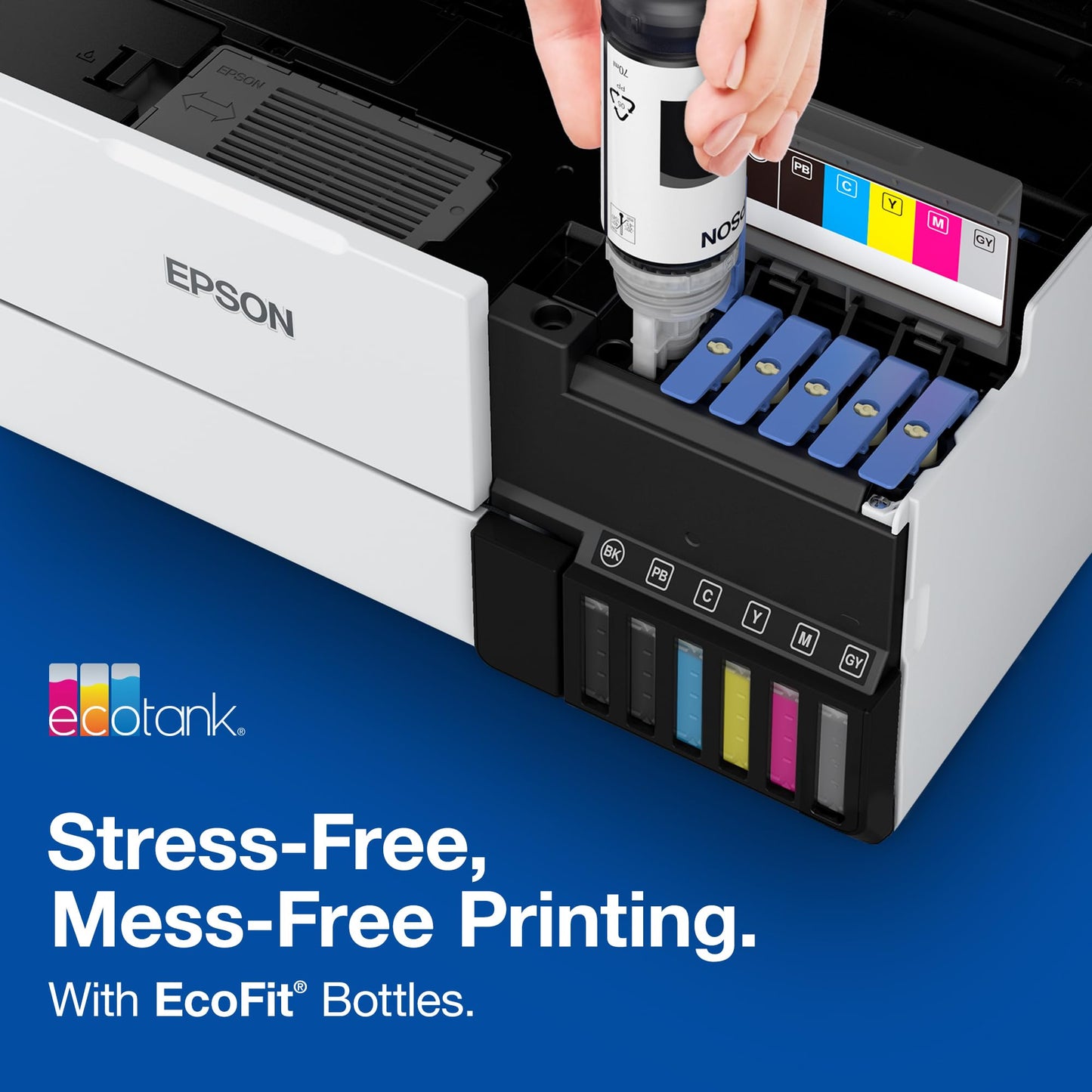 Epson 552 EcoTank Ink Ultra-high Capacity Bottle Photo Black (T552120-S) Works with ET-8500, 8550