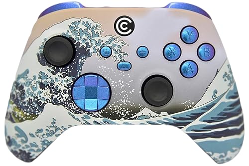 Custom Controllerzz Designer Series Custom Wireless Controller for Xbox Series X/S, Xbox One, & PC - Multiple Designs Available (Waves & Chameleon