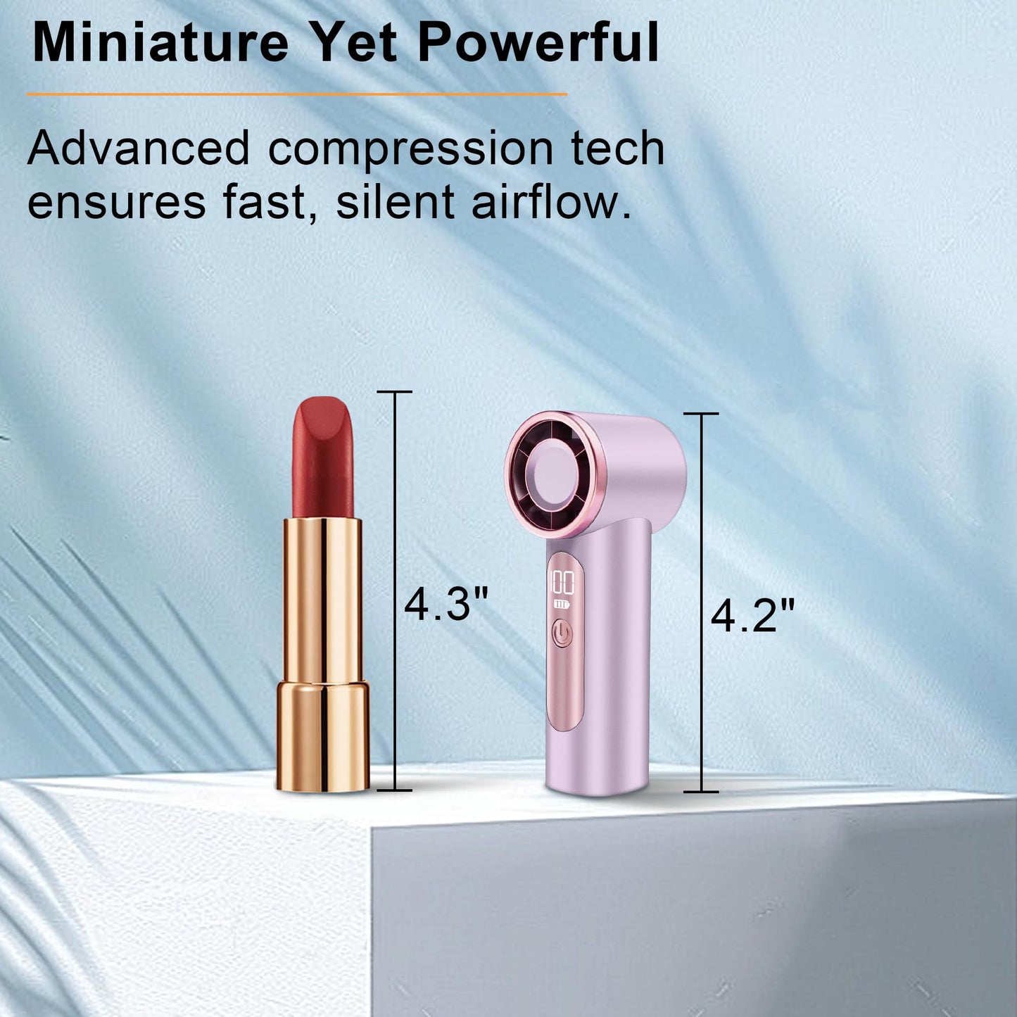 DUILOG iFan, Portable Mini Handheld Fan, Personal Small Turbo Fans Rechargeable for Travel - Purple