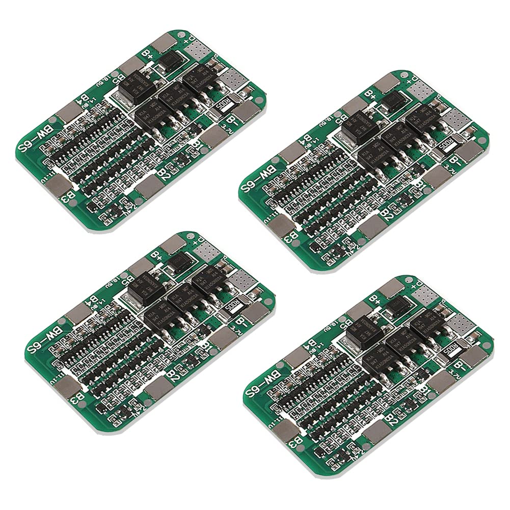 ACEIRMC 6S 15A 24V Battery Protection Board for Li-ion Lithium 18650 Battery BMS Packs PCB Protection Board Integrated Circuits (4pcs)