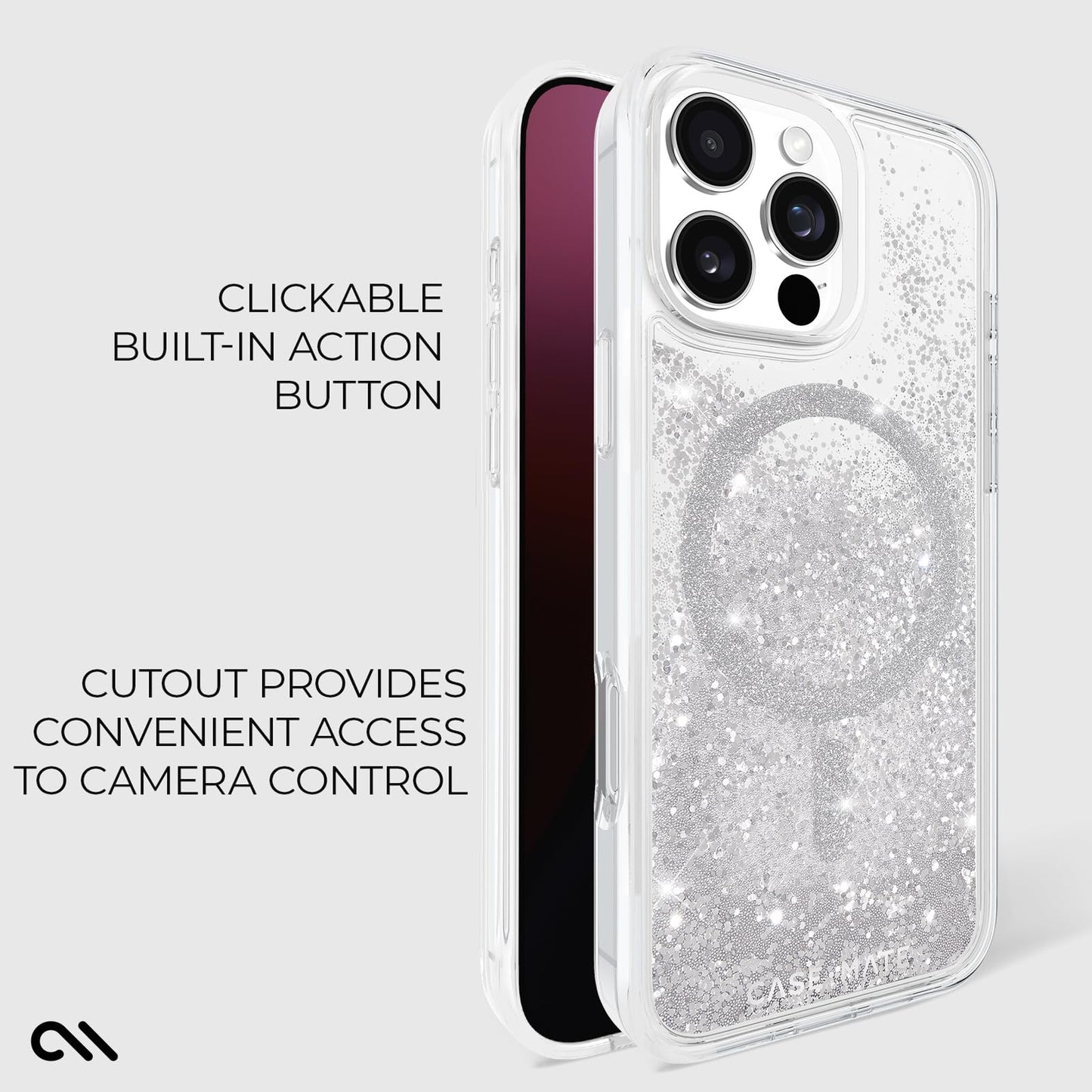 Case-Mate iPhone 16 Pro Max Case - Silver Waterfall
