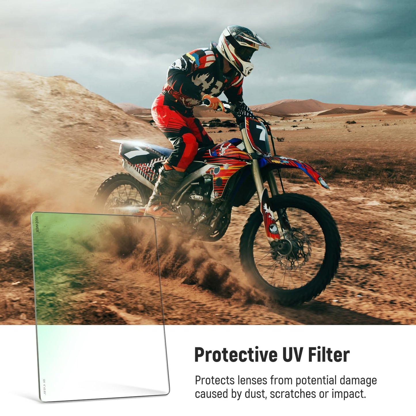 NEEWER 4"x5.65" Square UV Filter,Multi Coated Cinema Protective Filter Compatible with Tilta Compatible with SmallRig and Other Matte Box, 4mm Thick