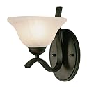 Trans Globe Lighting 2825 ROB Hollyslope Collection One Light Wall Sconce/Bathroom Vanity I in a Rubbed Oiled Bronze Finish I Traditional Style Light