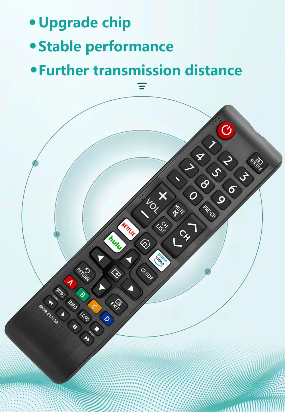 (Pack of 2) Replacement for Samsung-Smart TV Remote Control, for All Samsung-LED LCD QLED 4K 8K UHD 3D HDTV HDR Curved Crystal Smart TV BN59-01199F