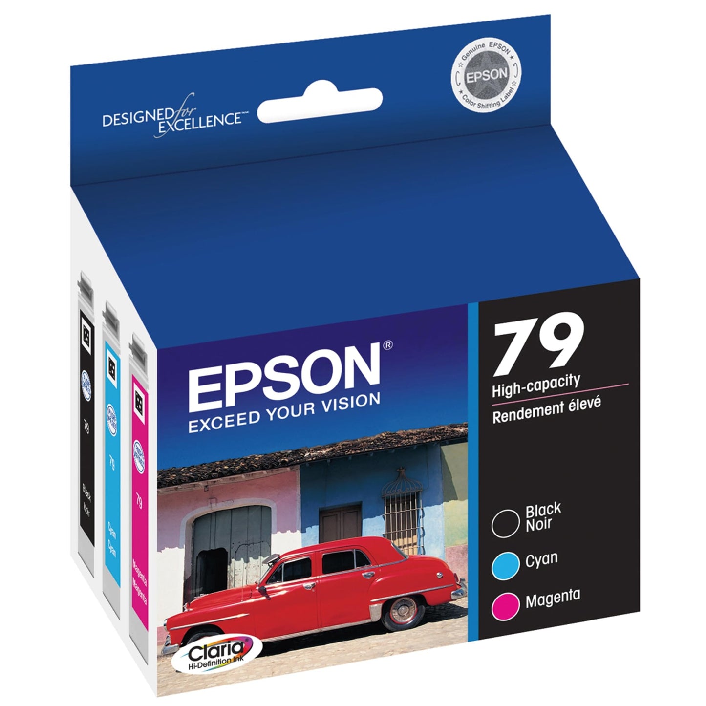 Epson 79 Claria Hi-Definition Ink Standard Capacity 3 Color Cartridge Combo Pack (T079920-S) Works with Artisan 1430, Stylus Photo 1400