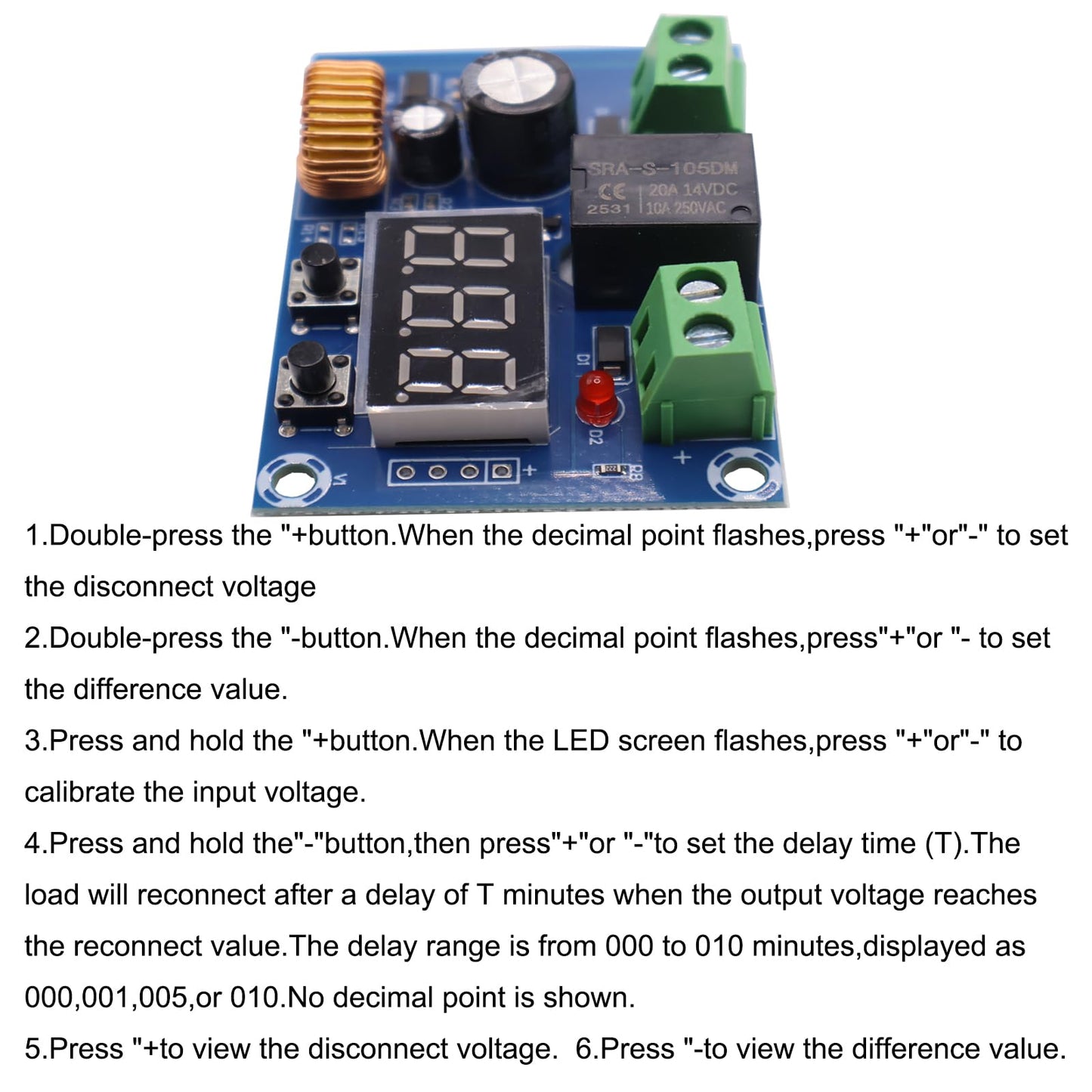 2Pcs 12V-36V DC Voltage Protection Charger Module Disconnect Switch Cut Off OverDischarge Battery Protection Precise Undervoltage Board for Solar…