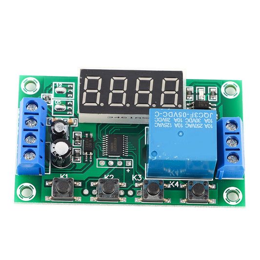 Timer Relay Module, 5V Adjustable LED Display Automation Control Switch, 24 Functions, 5A Output Power, Industrial Electrical Accessories