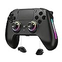 Wireless Pro Controller For PS5/PC/MAC/iOS/Android/Steam Deck, Gamepad with RGB Lights/Hall Effect Joystick Trigger/Vibration/switchable