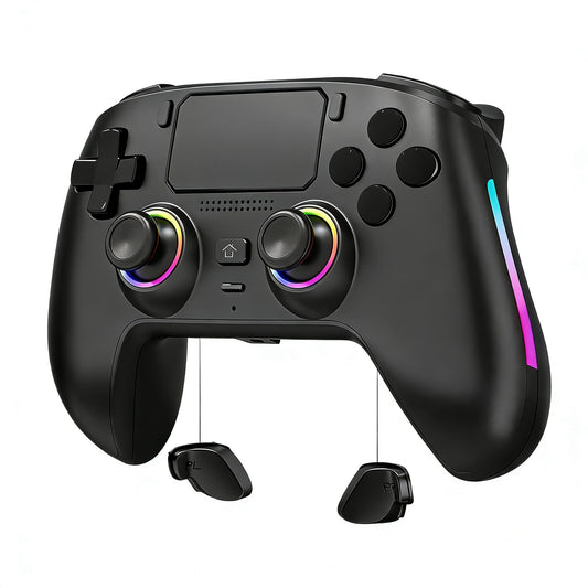 Wireless Pro Controller For PS5/PC/MAC/iOS/Android/Steam Deck, Gamepad with RGB Lights/Hall Effect Joystick Trigger/Vibration/switchable