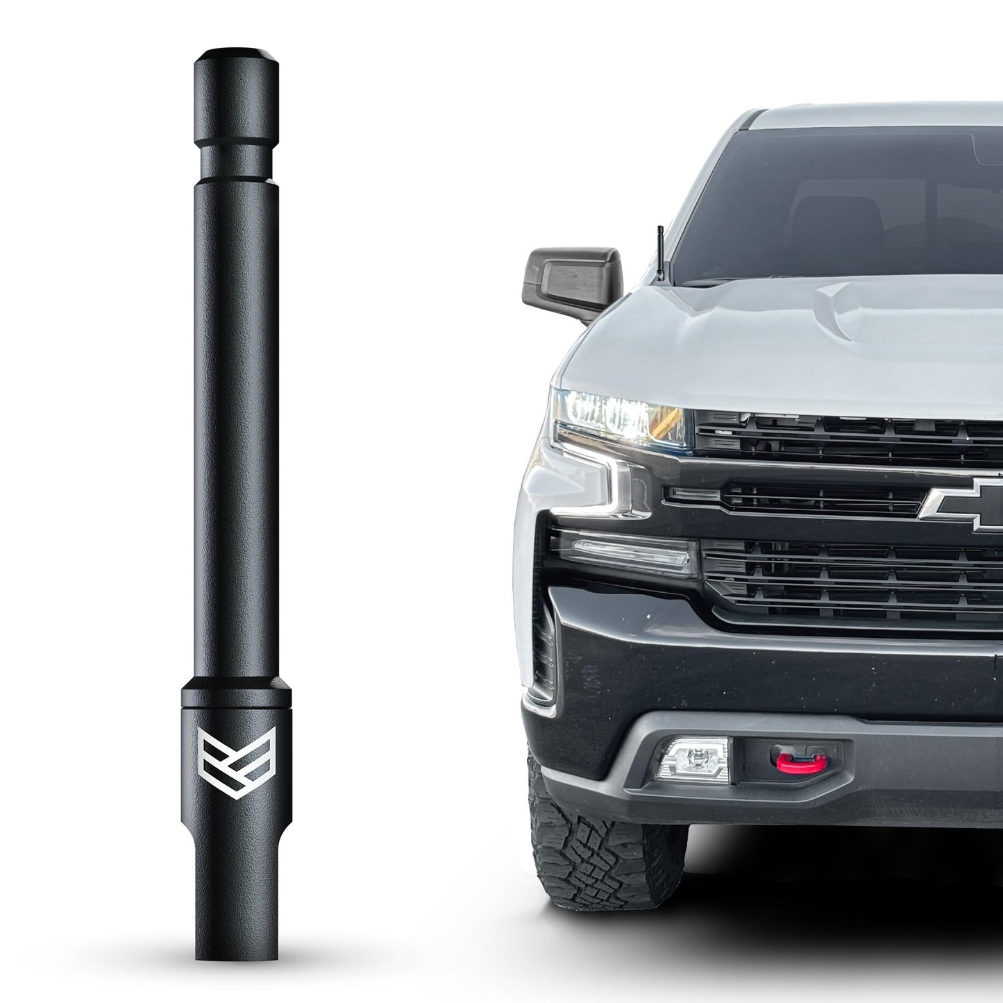 RONIN FACTORY Truck Antenna for Chevy Silverado & GMC Sierra Accessories (2014+) Anti Theft - Carwash Safe Short Replacement Antenna (5 Inch Flexible)