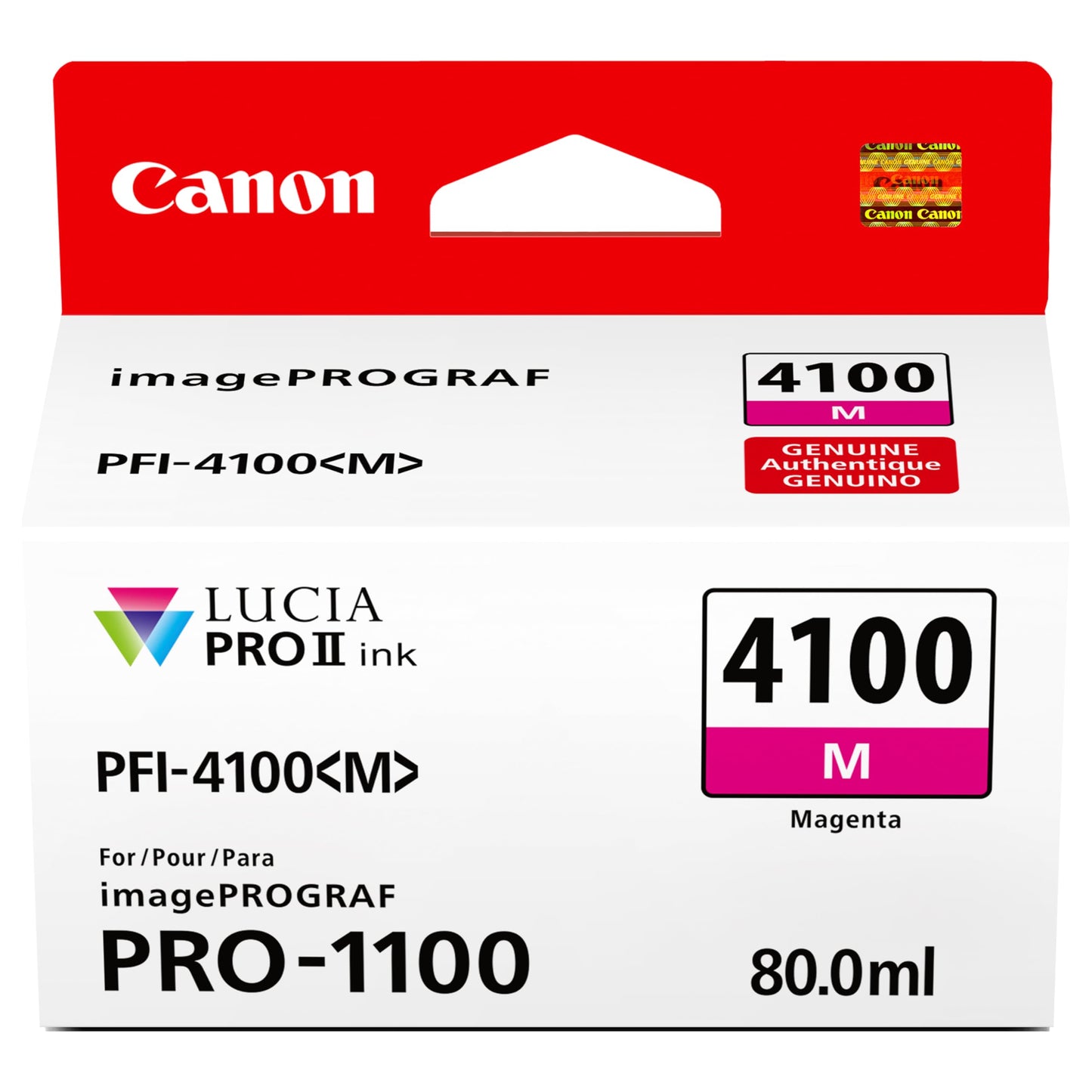 Canon PFI-4100 Genuine Magenta Ink Tank, Compatible with imagePROGRAF PRO-1100 Printers