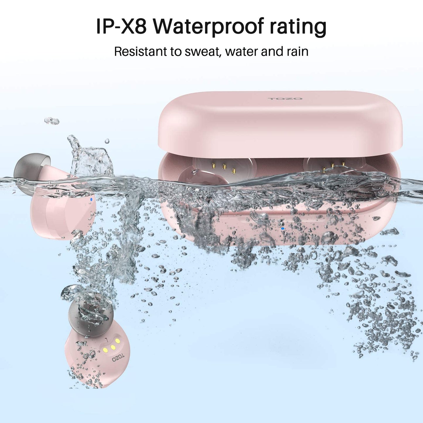 TOZO T12 Wireless Earbuds Bluetooth 5.3, Premium Sound, LED Digital Display