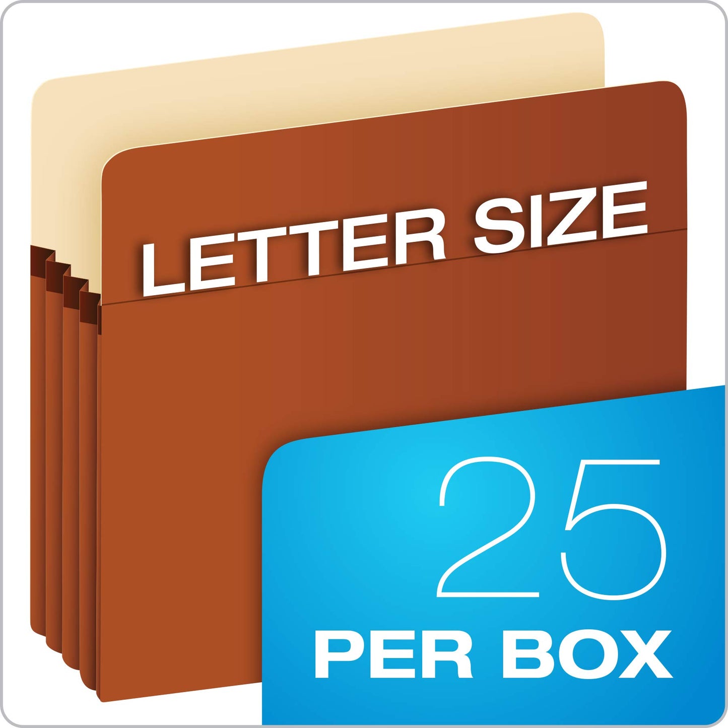 Pendaflex Expanding File Pockets, File Organizers for School, Home or Office, Letter Size, Redrope, 3.5" Expansion, Reinforced with DuPont™ Tyvek®