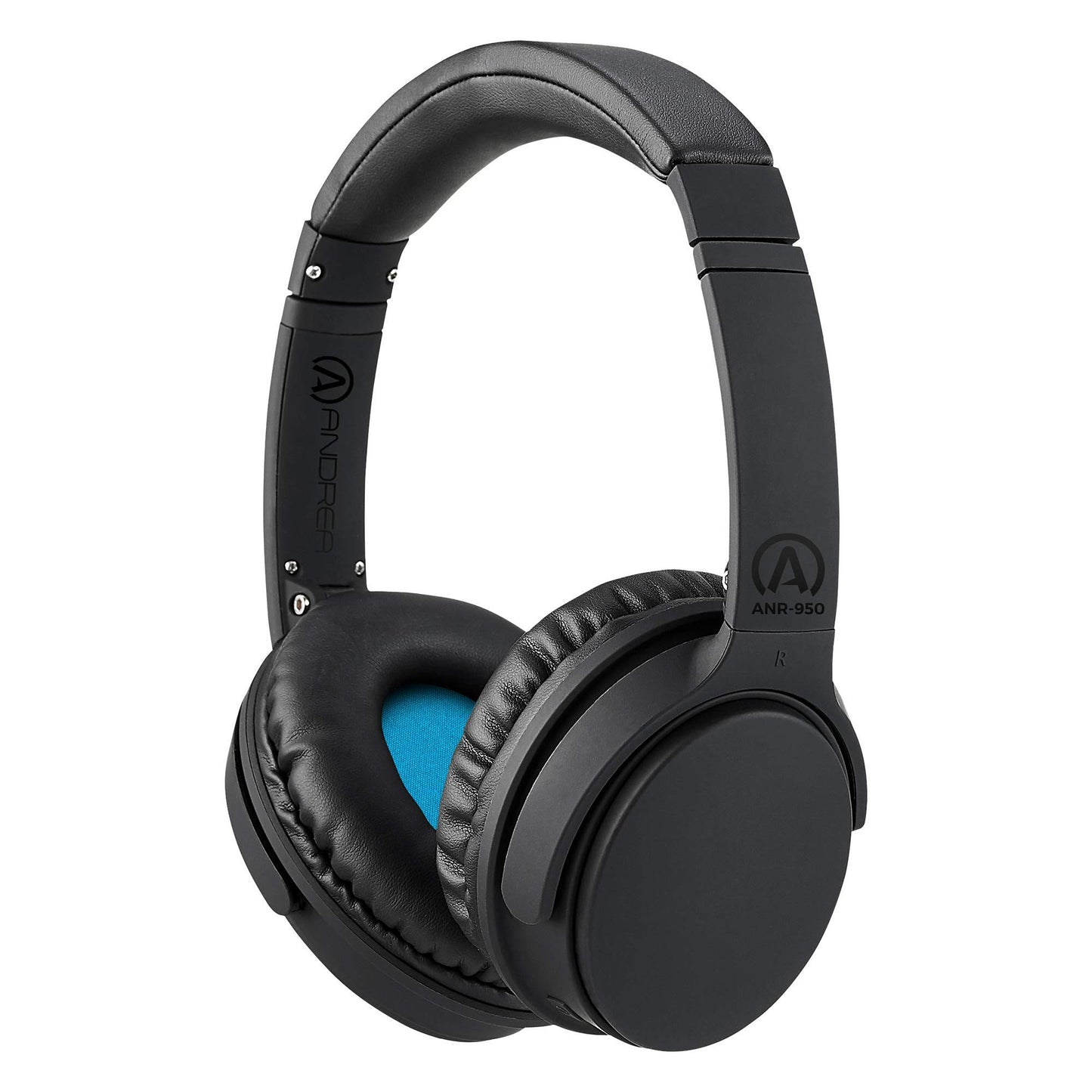 Andrea Communications ANR-950 Wireless Bluetooth Headphones with Active Noise Reduction., Black