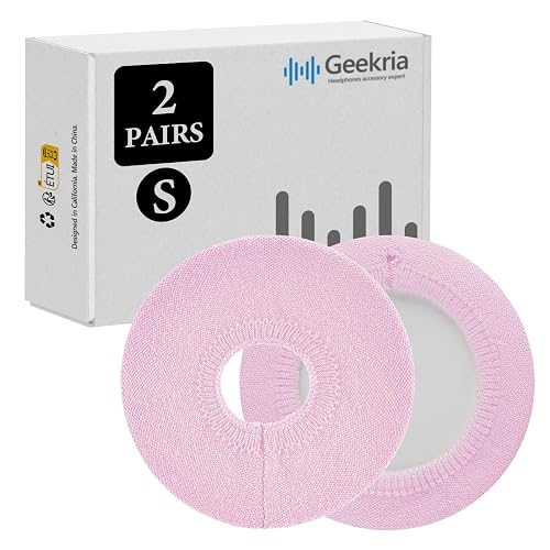 Geekria 2 Pairs Knit Headphones Ear Covers - Product Safety Certified - Washable & Stretchable Sanitary Earcup Protectors for On-Ear Headsets, Sweat
