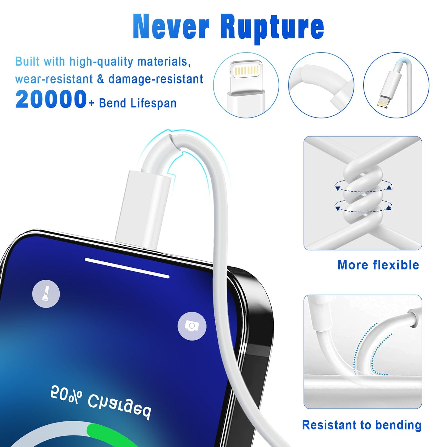 USB A to Lightning Cable, Apple Carplay Cable 3FT Car iPhone Charger Fast Charging Cord for iPhone 14 13 12 11 XS XR X Pro Max Mini 8 7 6S 6 Plus 5S…