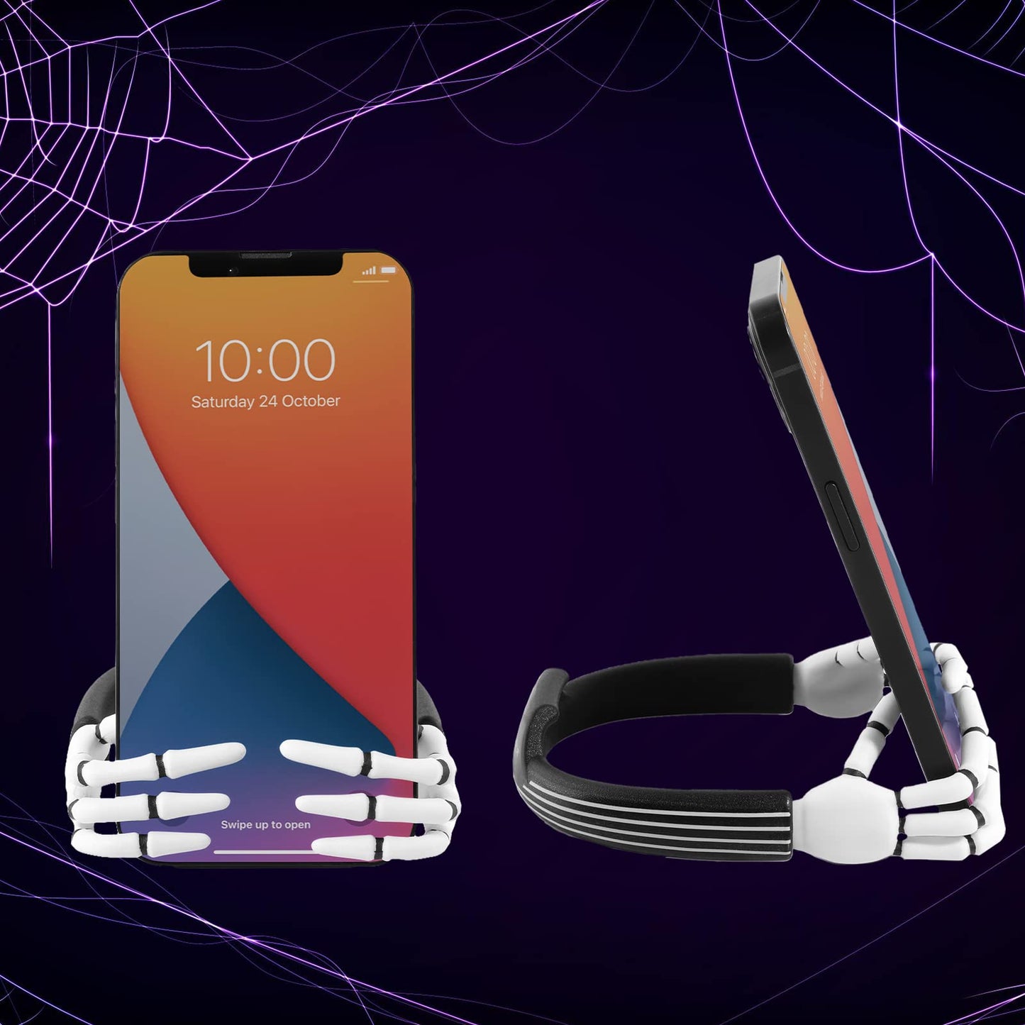 Jack Skellington Hands Phone Stand for Desk- Tim Burton’s The Nightmare Before Christmas Jack and Sally Phone Holder Stand for Office - Disney Gifts