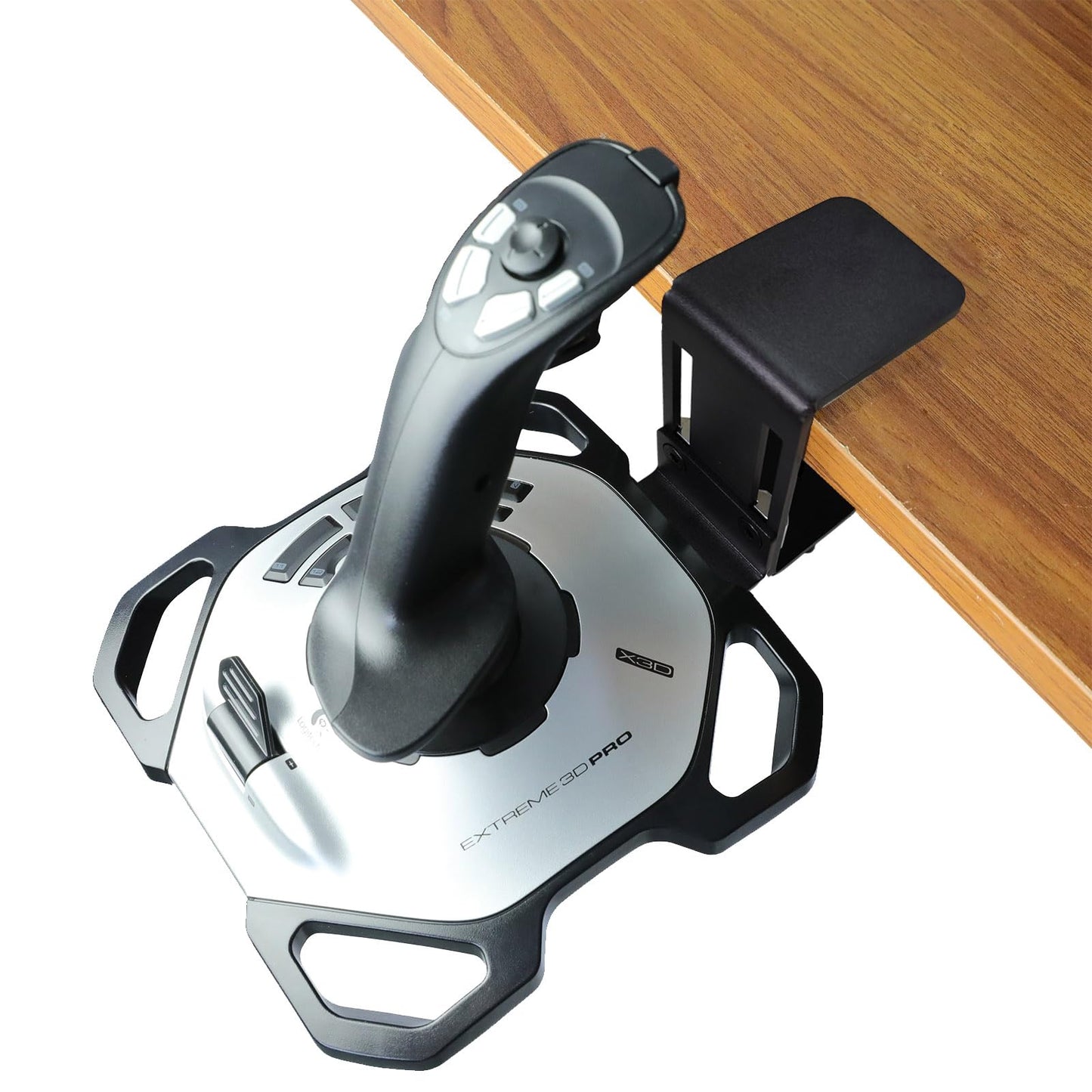 WELLMETE Clamp-on Desk Mount for Flight Sim Joystick-Compatible with Logitech G Extreme 3D PRO Joystick Adjustable Enduring Steel Mount Holder
