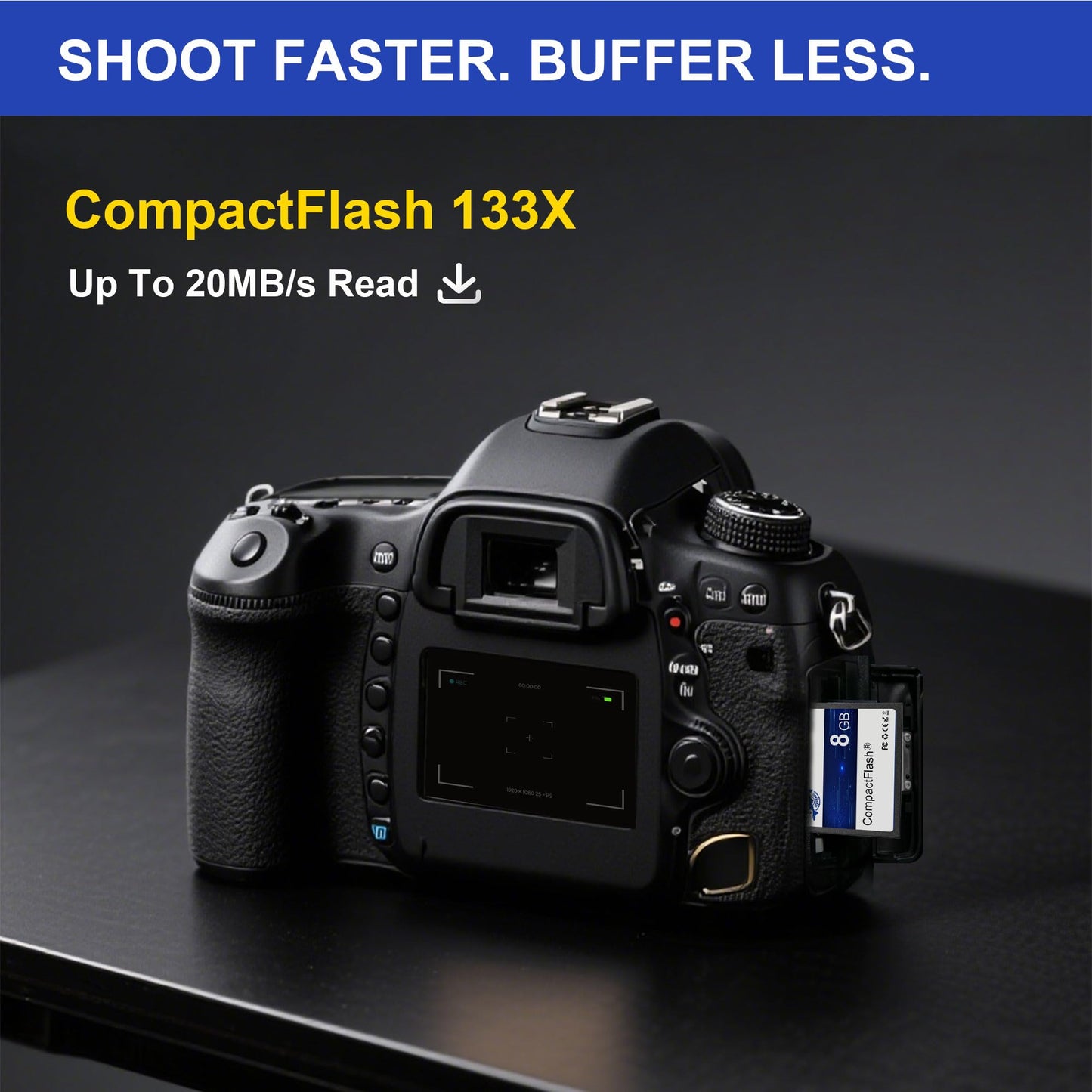 Dogfish Compact Flash Memory Card 8GB 2PACK 133X FAT32 CF Cards for Vintage Digital Camera