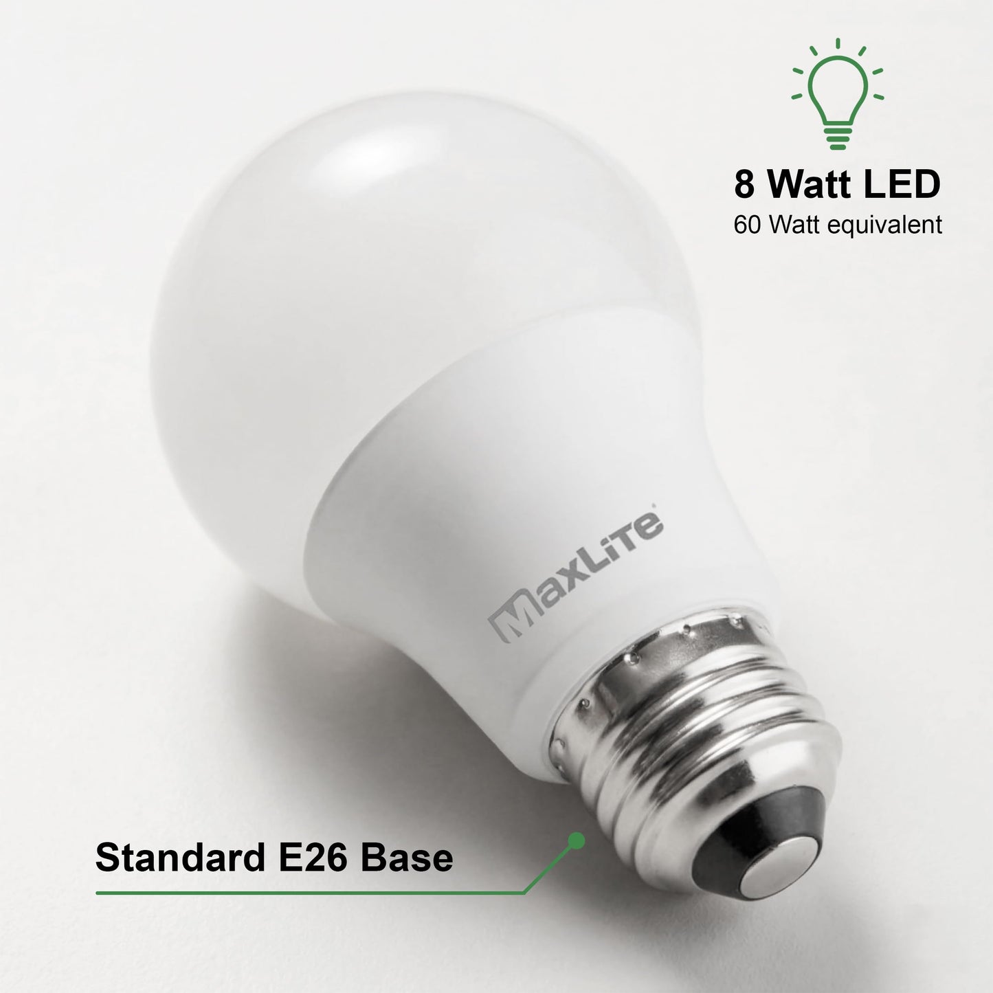 Maxlite 60-Watt Equivalent A19 LED Light Bulb Daylight 5000K Dimmable Household Lighting Enclosed Rated (4-Pack)