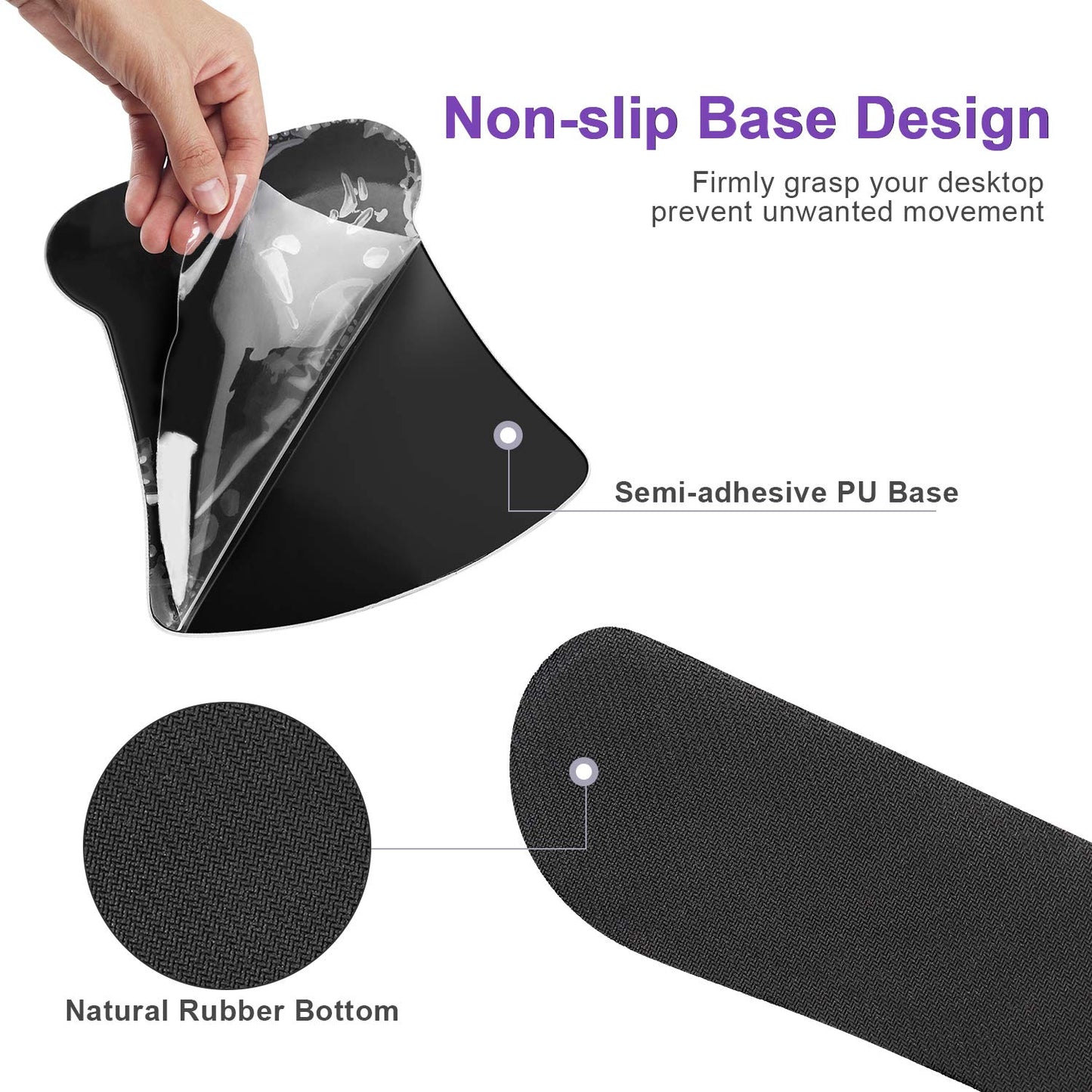 Mouse Pad with Wrist Support and Keyboard Wrist Rest Pad Set,Ergonomic Mouse Pads for Computers Laptop,Non-Slip Comfortable Mousepad w/Raised Memory