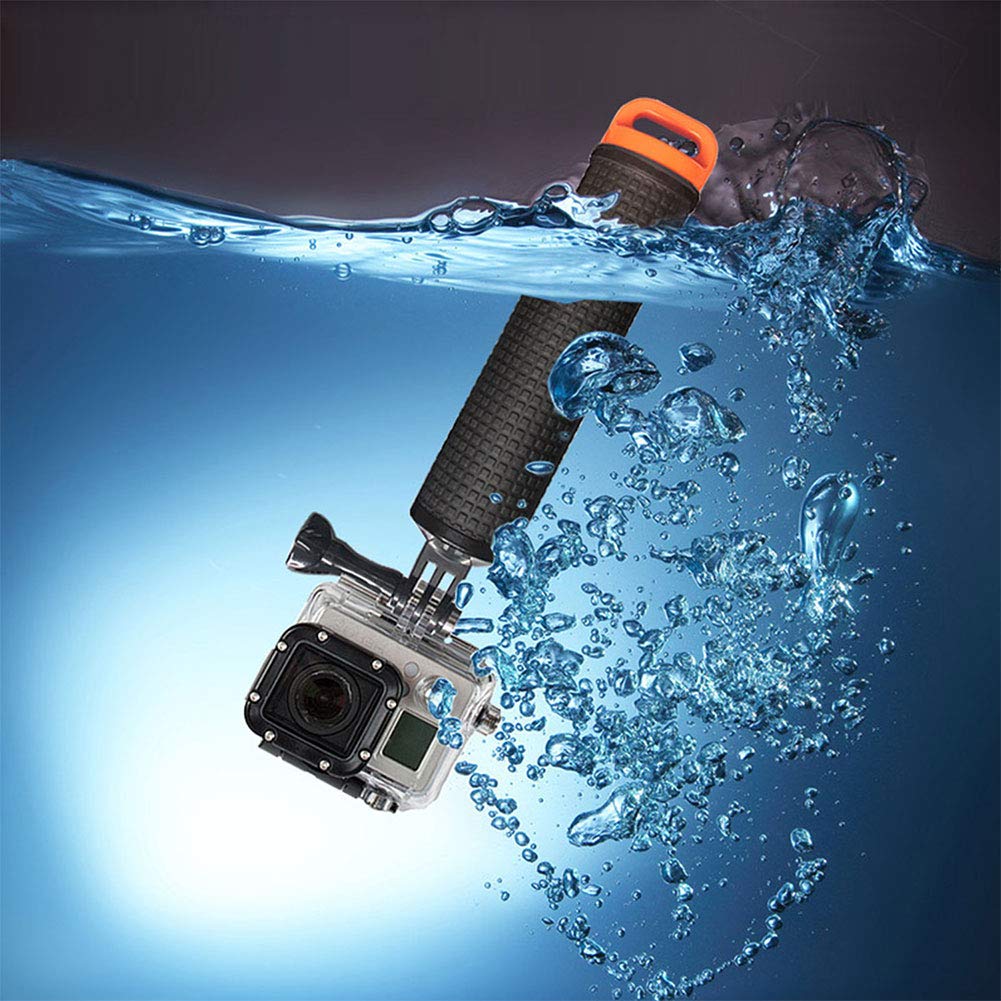 Harwerrel Waterproof Floating Hand Grip for GoPro Hero Session Black Silver Hero 10 9 8 7 6 5 4 3 3+ 2 1 SJ4000 SJ5000 Action Cameras with Camera