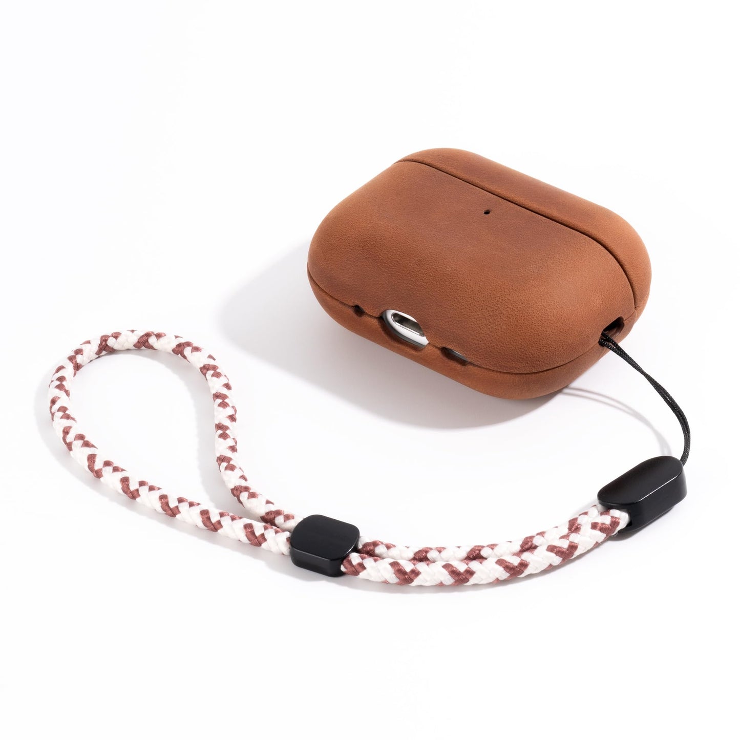 Maogoam Genuine Leather Case for AirPods Pro 3 (3rd Gen 2025) - Vintage Leather Cover, Adjustable Lanyard, Hard Shell, Develops Patina, Wireless