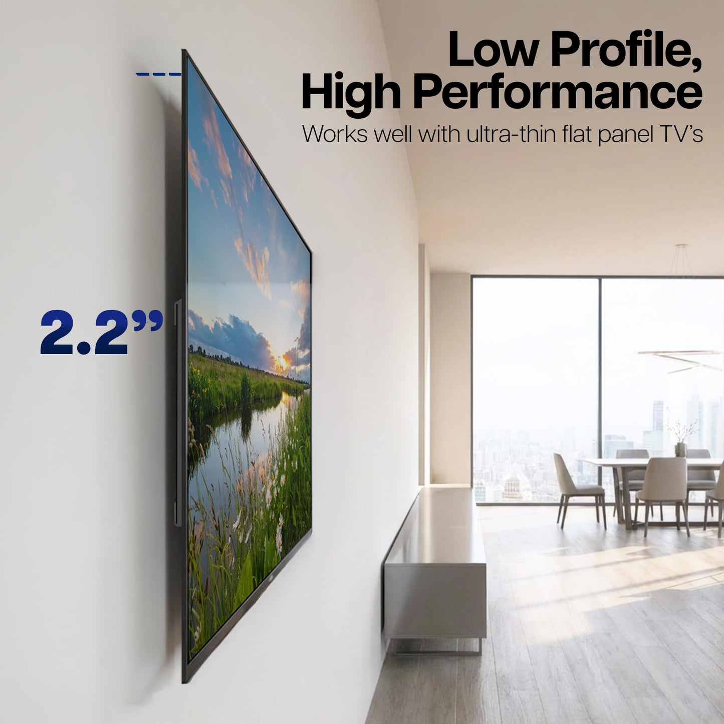 VIVO Steel Low Profile, Manual Swing TV Wall Mount for 32 to 75 inch LCD LED Plasma Screens, Articulating TV Bracket with 180 Degree Swivel