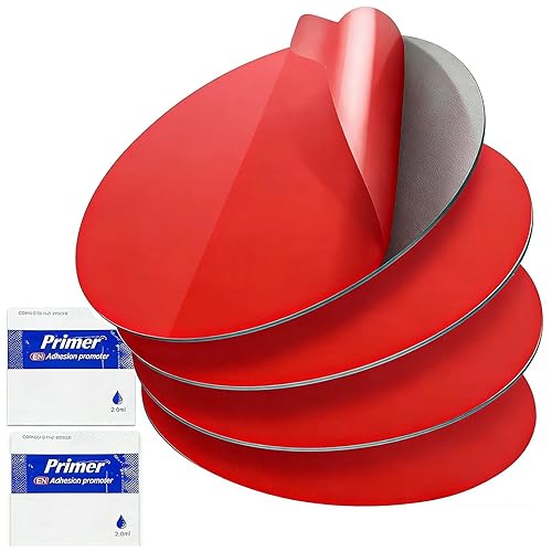 HNZGYB 4Pcs Adhesive Pad for Dash Cam, Double Sided Mounting Tape for Round Car Camera, 2.2 in for Dashcam Car Dashboard Windshield Camera GPS