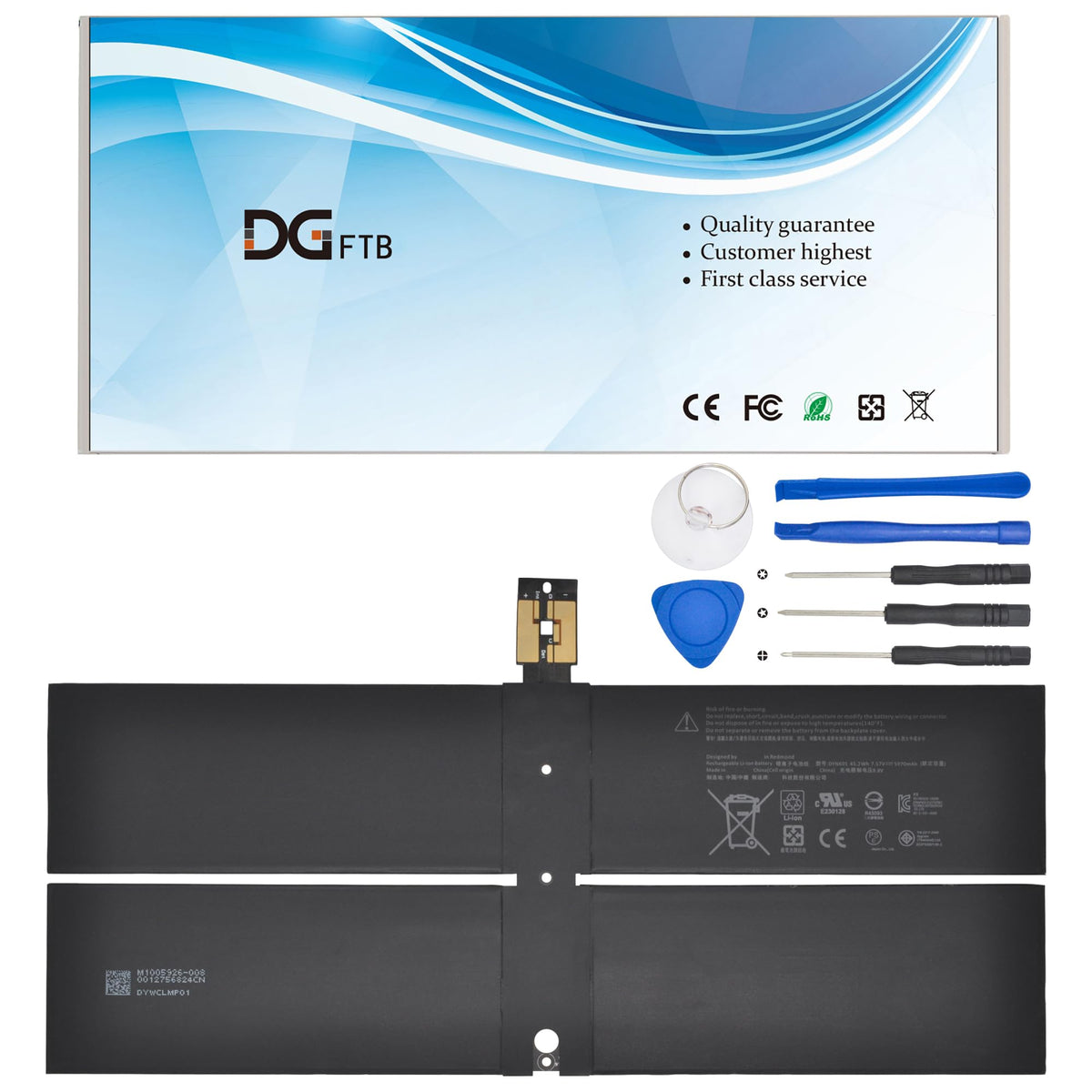 DGFTB 45.2Wh DYNK01 G3HTA036H Laptop Battery Replacement for Microsoft Surface 1st Gen 1769 2017, Surface 1782 13.5'', 2-LQN-00004 KSR-00001 DAG-00003