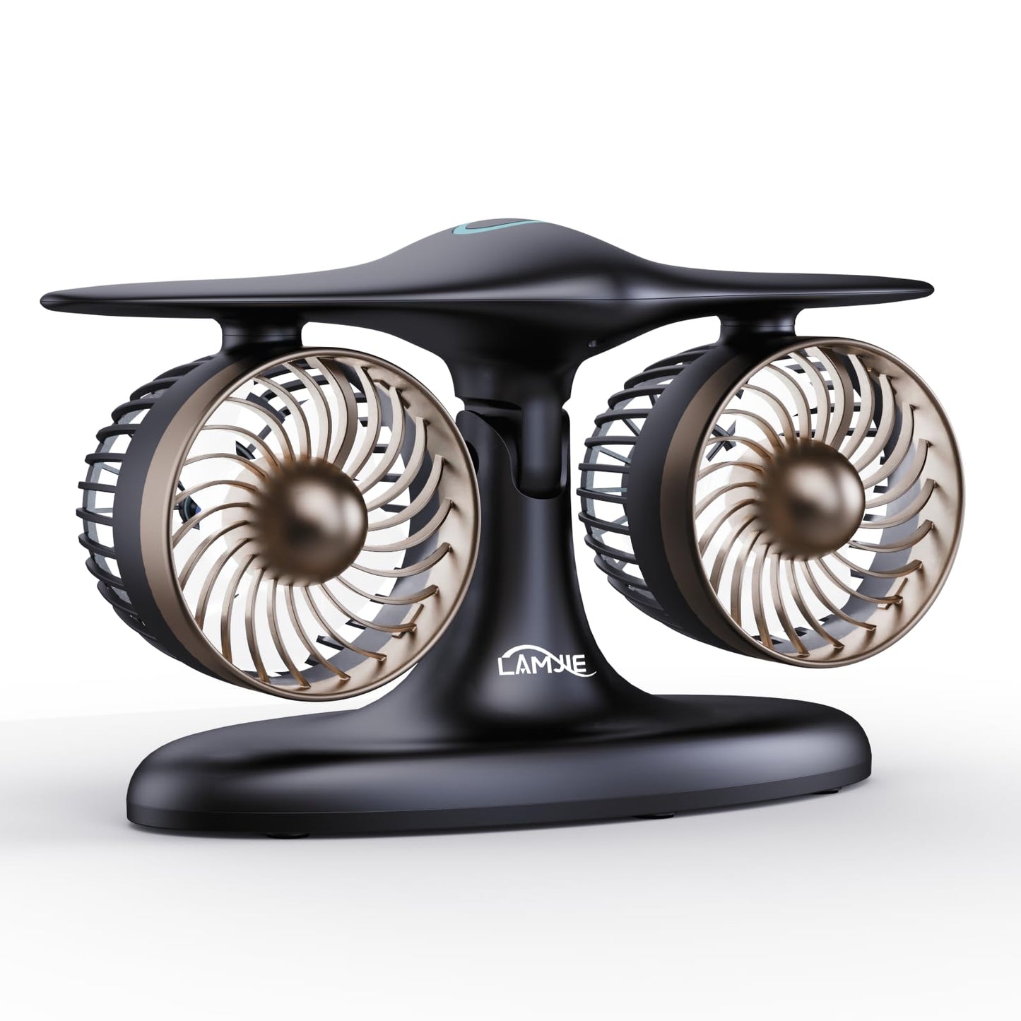 LAMJIE Jet Engine Desk Fan for Office, Rechargeable Table Fan Gift for Men