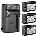 Kastar 3-Pack NP-180 Battery and AC Wall Charger Replacement for Minolta MN2K50NV 2.7K Quad HD /48MP, MN4K25NV 4K Ultra HD, MN4K20NV 4K Ultra HD