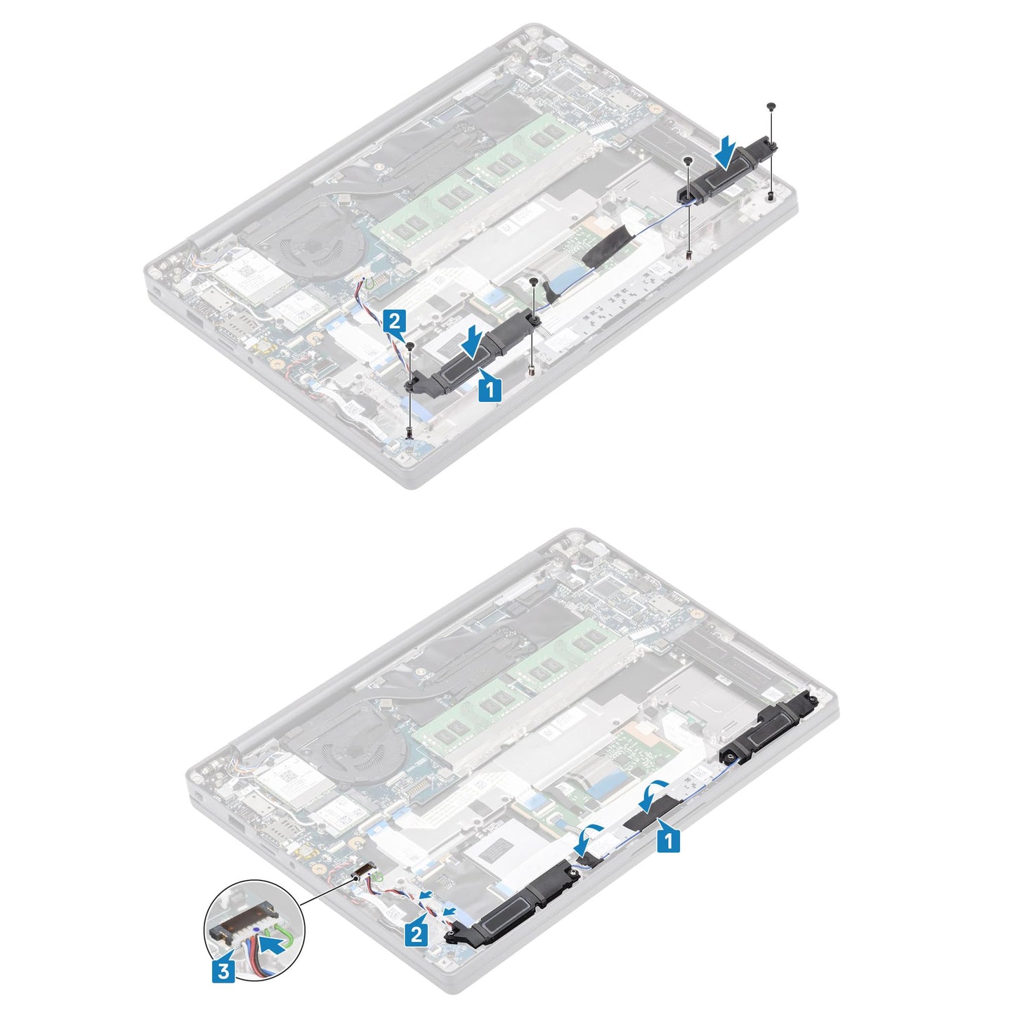 Deal4GO Internal Speaker Assembly P743W 0P743W PK23000YM00 Replacement for Dell Latitude 7400 E7400 2019, Black