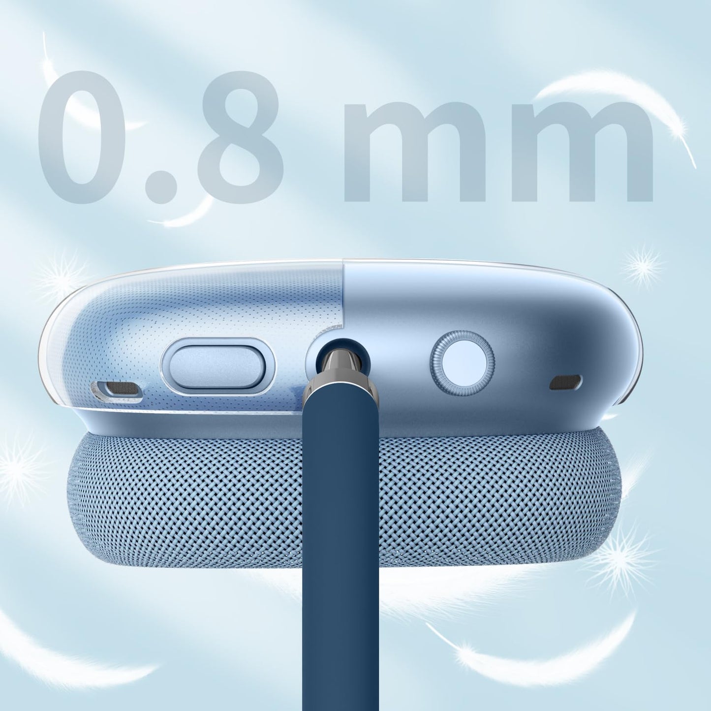 Fintie Case Cover for AirPods Max 2 (2026) and AirPods Max 1 (2024/2020) Headphone, Soft TPU Clear Anti-Scratch Protective Cover, Transparent