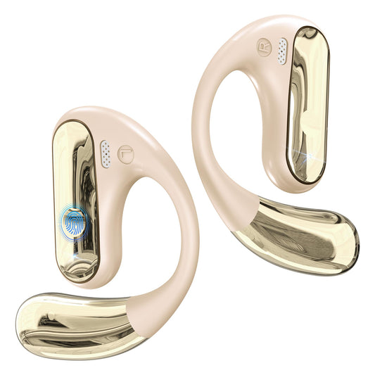 Open Ear Bluetooth 5.4 Earbuds, 2025 Wireless Headphones Sport Over Earphones Built-in Mic with Ear Hooks 50H Playtime Ear Buds LED Display Charging…