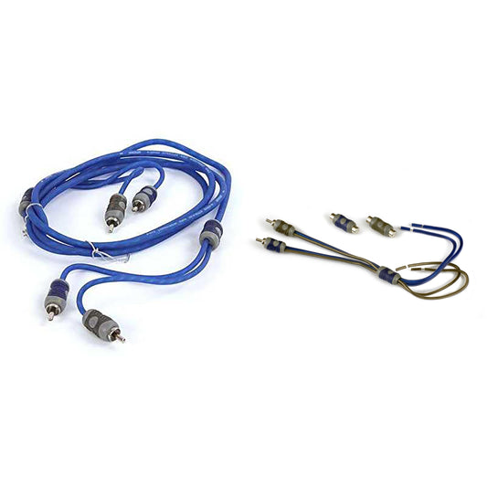 Kicker 46KISL K-Series Interconnect, Speaker Wire to RCA Adapter w/ 46KI22 2 Meter 2-Channel Signal Cable